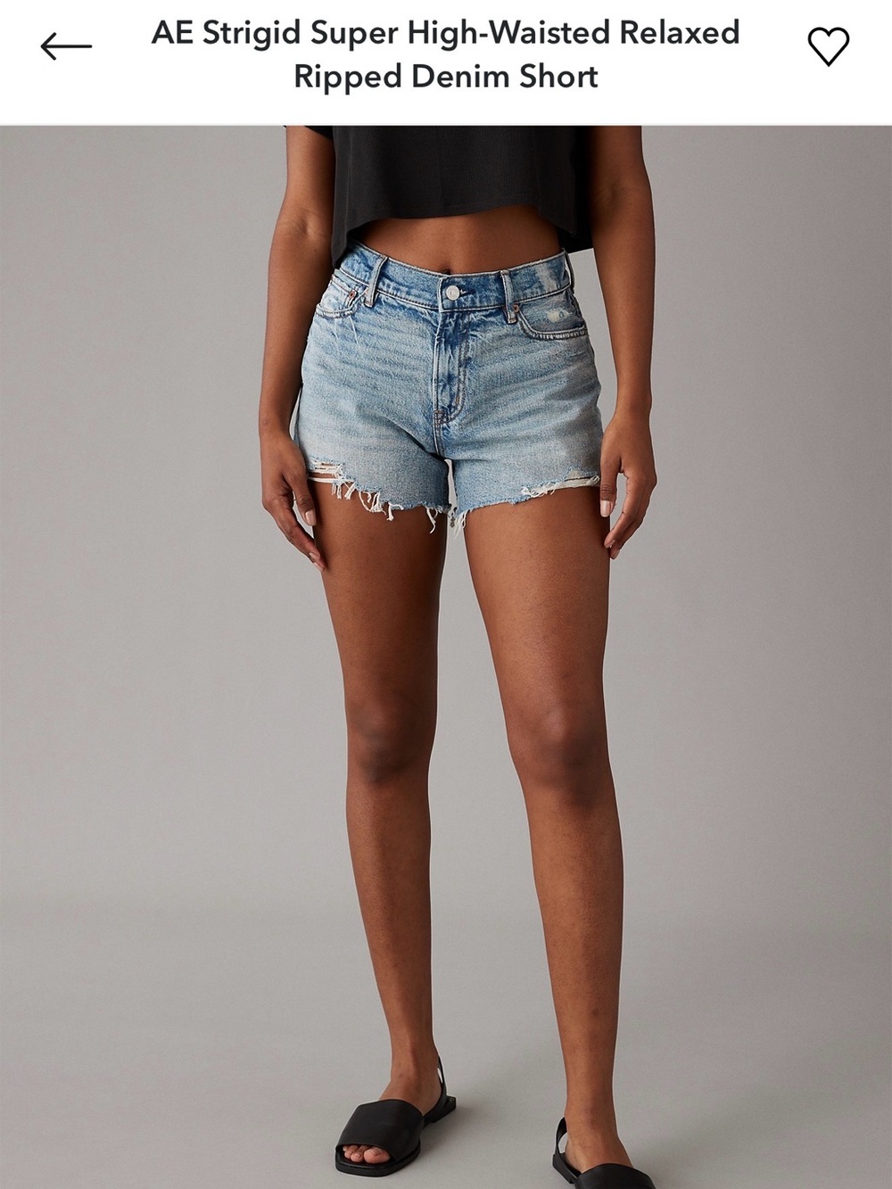American Eagle Outfitters Light Blue High-Rise Distressed Denim Shorts